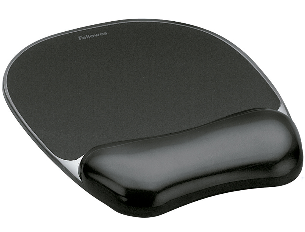 TAPETE PARA RATO FELLOWES PRETO COM APOIO DE PULSOS DE GEL