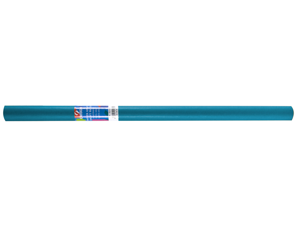 PAPEL KRAFT LIDERPAPEL ROLO AZUL TURQUESA 25X1 MT 65 GR