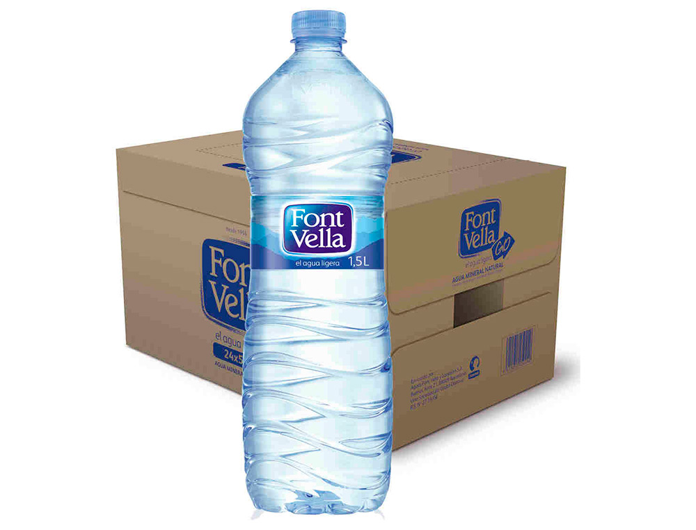 AGUA MINERAL NATURAL FONT VELLA GARRAFA DE 1,5L