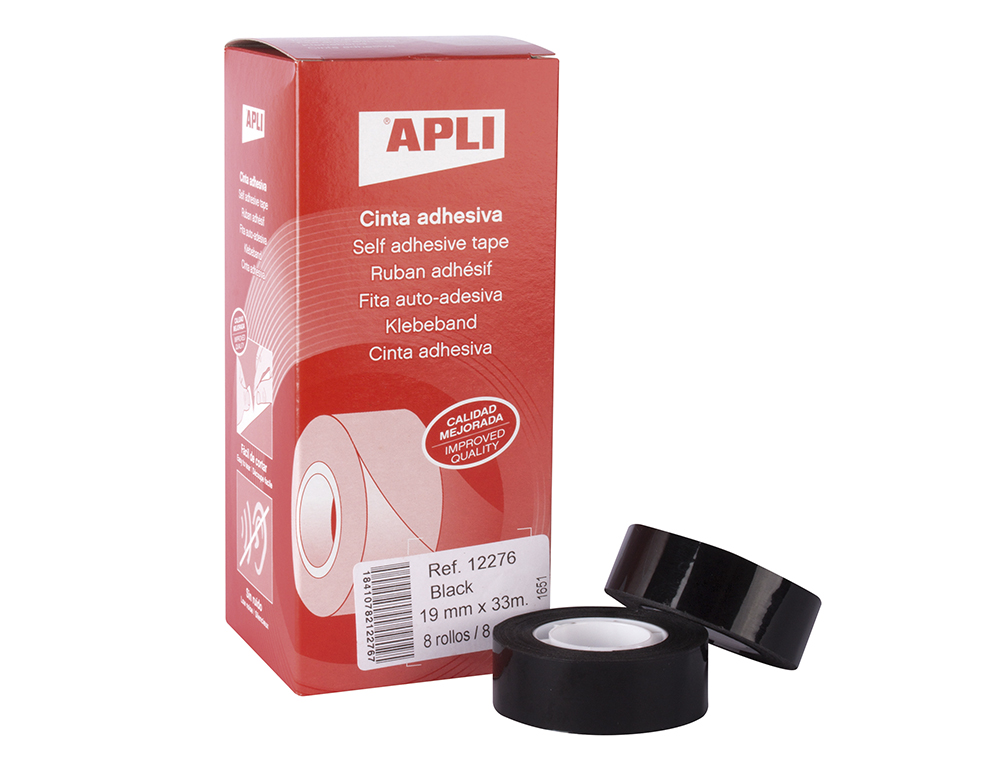 FITA ADESIVA APLI 33 MT X 19 MM COR PRETO