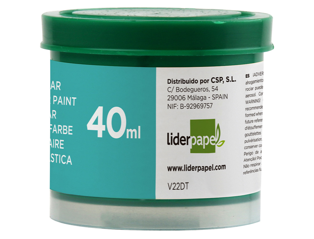 GUACHE LIDERPAPEL ESCOLAR 40 ML VERDE