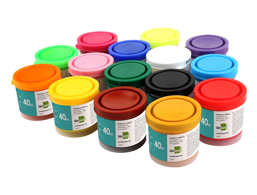 GUACHE LIDERPAPEL ESCOLAR 40 ML VERDE