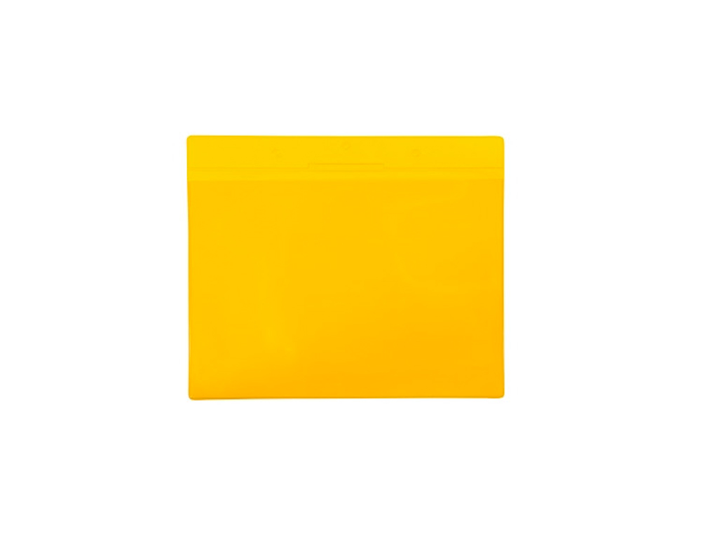 BOLSA TARIFOLD MAGNETICA DIN A4 VERTICAL IDENTIFICACAO PALETS E PRATELEIRAS AMARELO PACK DE 10 UNIDADES