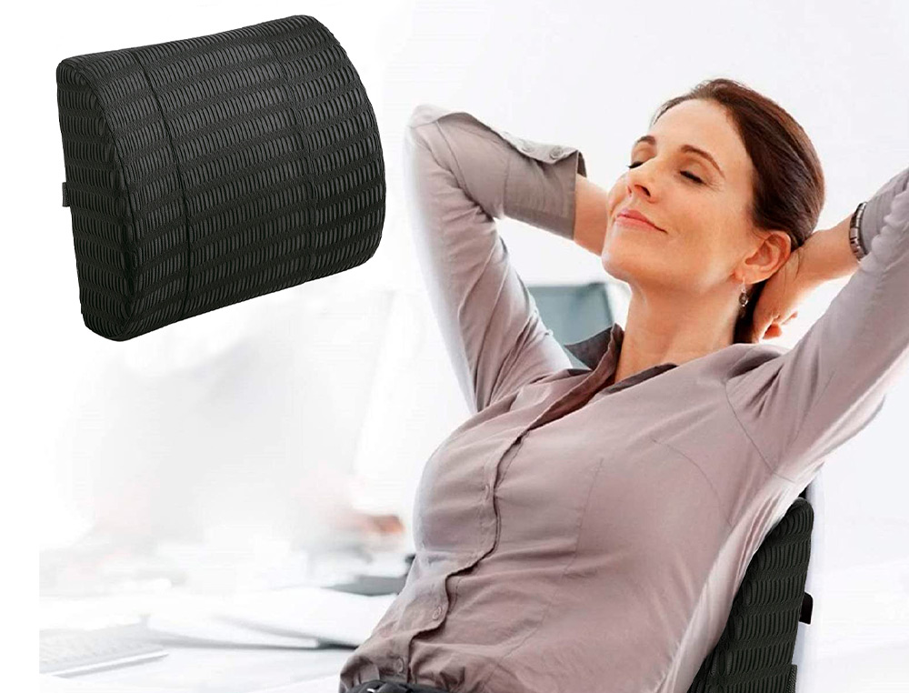 APOIO LOMBAR Q-CONNECT ERGONOMICO DE ESPUMA SISTEMA MEMORY FOAM 340X300X110 MM