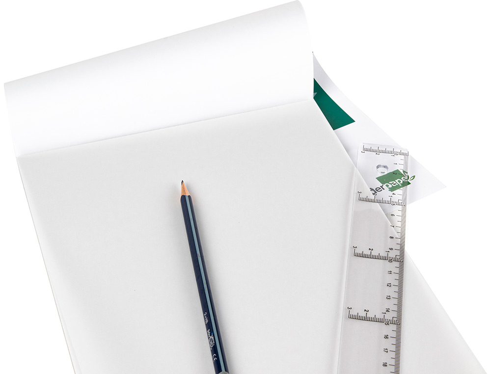 BLOCO DE PAPEL VEGETAL LIDERPAPEL COLADO 297X420MM 50 FOLHAS 90 GR