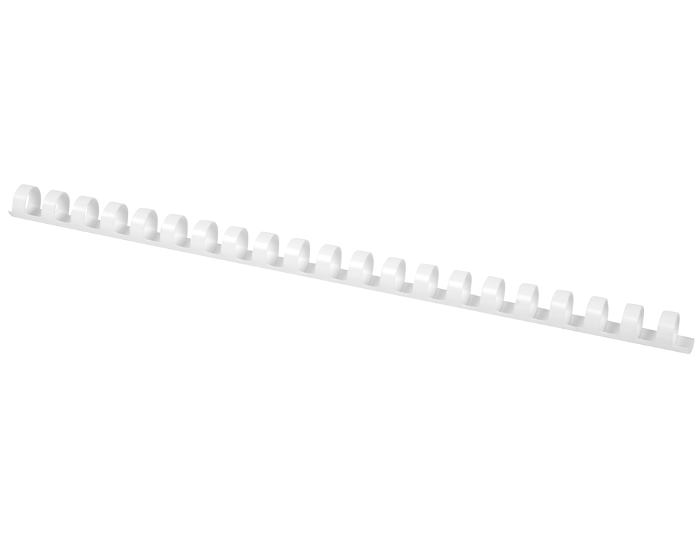 ESPIRAL Q-CONNECT REDONDA 14 MM PLASTICO BRANCO CAPACIDADE 130 FOLHAS CAIXA DE 100 UNIDADES