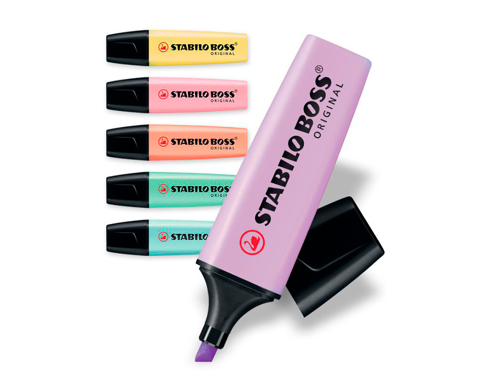 MARCADOR FLUORESCENTE STABILO BOSS 70 PASTEL ESTOJO DE 6 UNIDADES SORTIDAS