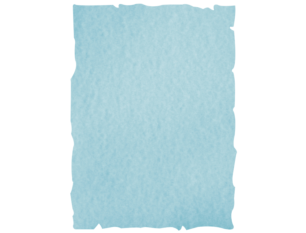 PAPEL DE COR LIDERPAPEL PERGAMINHO COM CANTOS A4 240 GR AZUL EMBALAGEM DE 10 FOLHAS