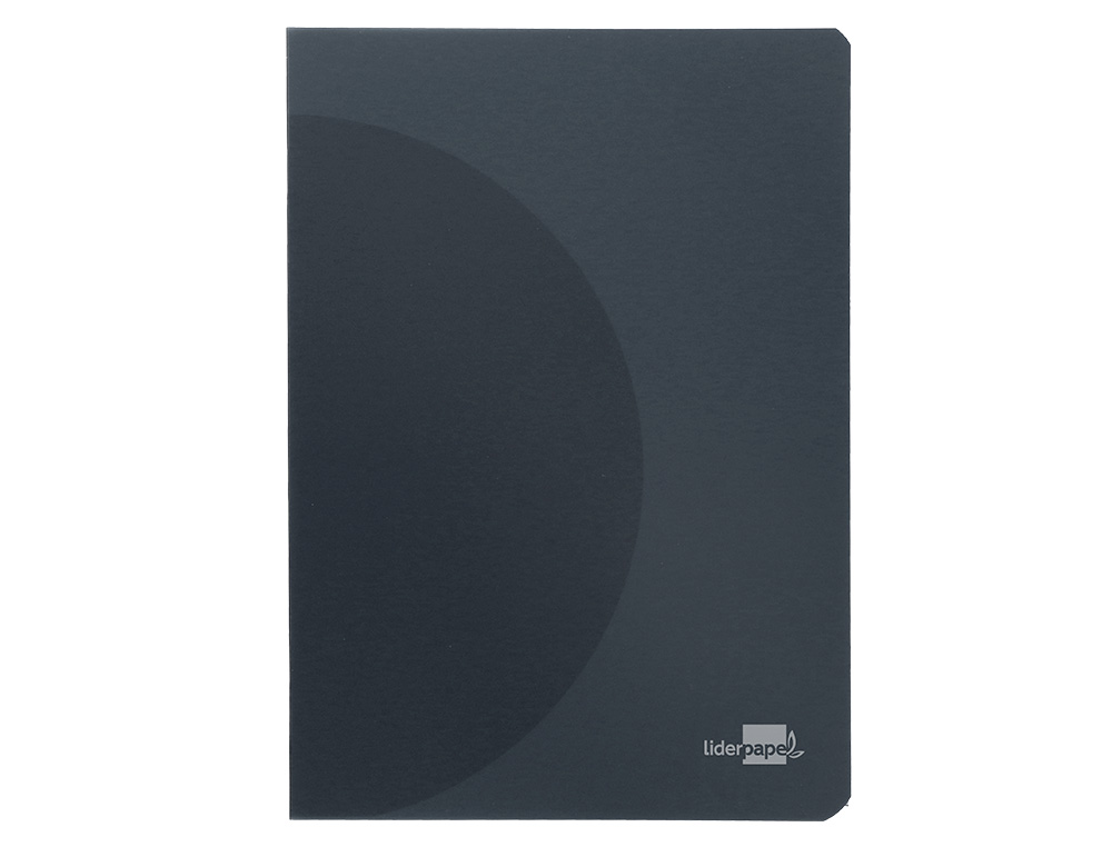 CADERNO AGRAFADO LIDERPAPEL 360 CAPA DE PLASTICO DIN A4 48 F 90 GR 5MM COM DUPLA MARGEM CAPA PRETA