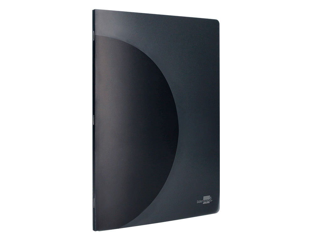 CADERNO AGRAFADO LIDERPAPEL 360 CAPA DE PLASTICO DIN A4 48 F 90 GR 5MM COM DUPLA MARGEM CAPA PRETA