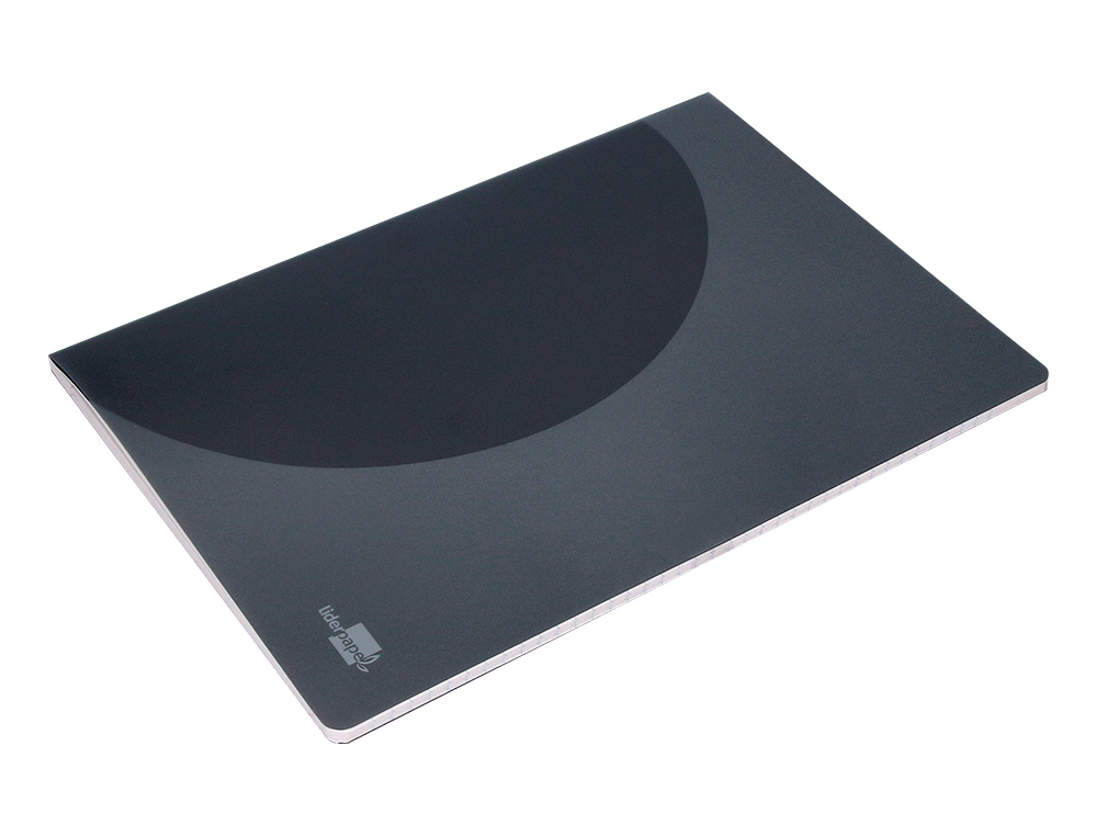 CADERNO AGRAFADO LIDERPAPEL 360 CAPA DE PLASTICO DIN A4 48 F 90 GR 5MM COM DUPLA MARGEM CAPA PRETA