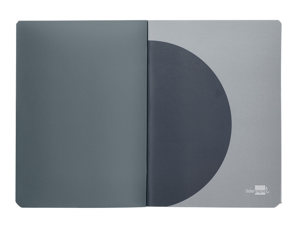 CADERNO AGRAFADO LIDERPAPEL 360 CAPA DE PLASTICO DIN A4 48 F 90 GR 5MM COM DUPLA MARGEM CAPA PRETA