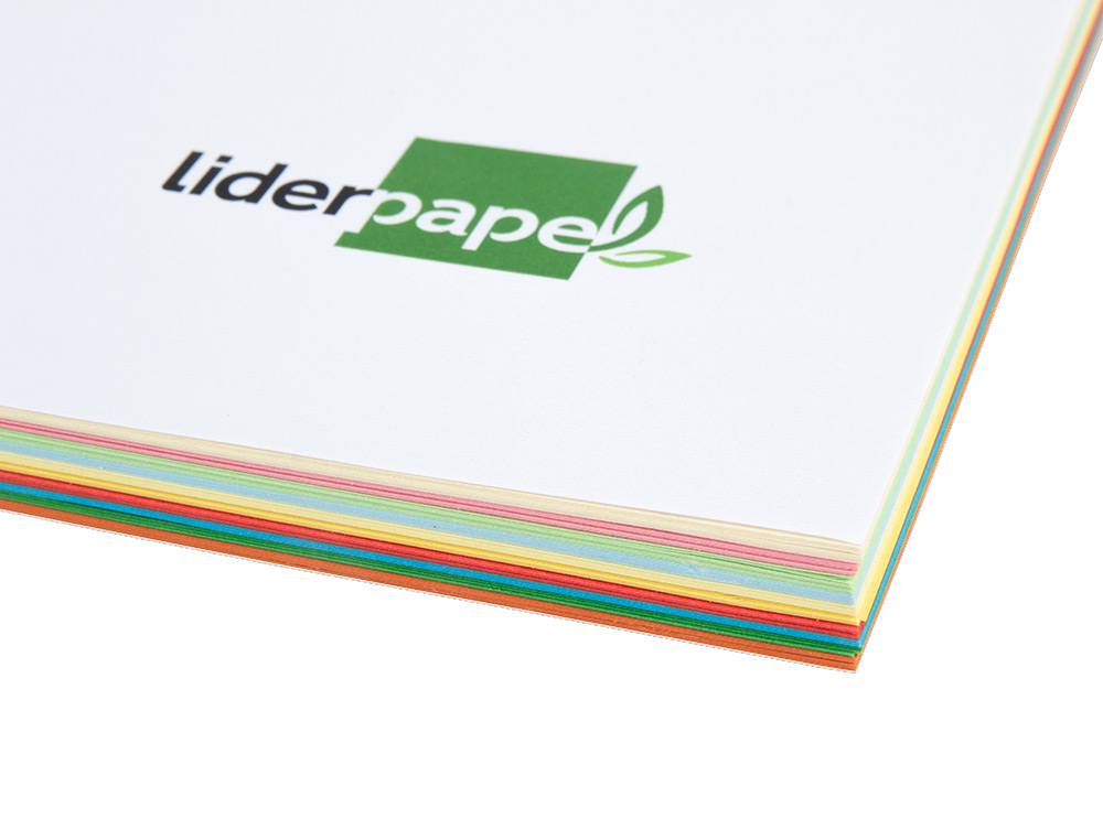 PAPEL DE COR LIDERPAPEL DIN A3 80 GR 10 CORES SORTIDAS EMBALAGEM DE 100 FOLHAS