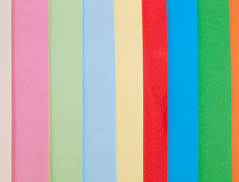 PAPEL DE COR LIDERPAPEL DIN A3 80 GR 10 CORES SORTIDAS EMBALAGEM DE 100 FOLHAS