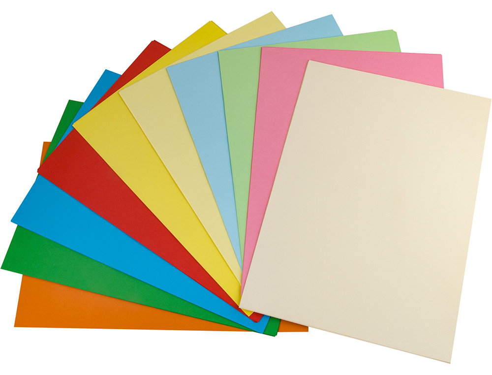 PAPEL DE COR LIDERPAPEL DIN A3 80 GR 10 CORES SORTIDAS EMBALAGEM DE 100 FOLHAS