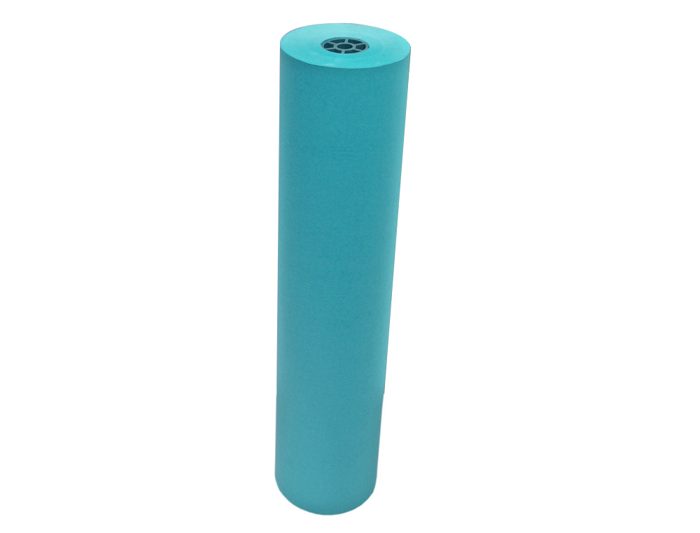 PAPEL KRAFT VERGE LIDERPAPEL TURQUESA BOBINE 10 KG
