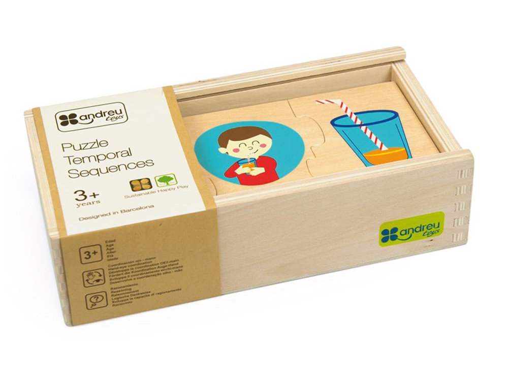 PUZZLE ANDREUTOYS MADEIRA SEQUENCIAS TEMPORAIS 10 PUZZLES 24X12X6,5 CM