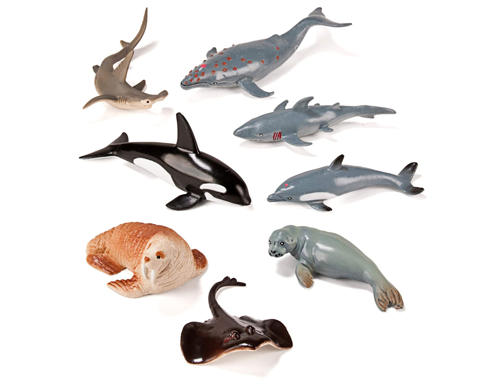 JOGO MINILAND ANIMAIS MARINHOS 8 FIGURAS