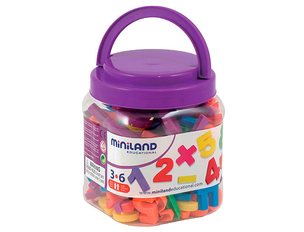 JOGO MINILAND LETRAS NUMEROS MAGNETICOS BOIAO DE 162 PECAS