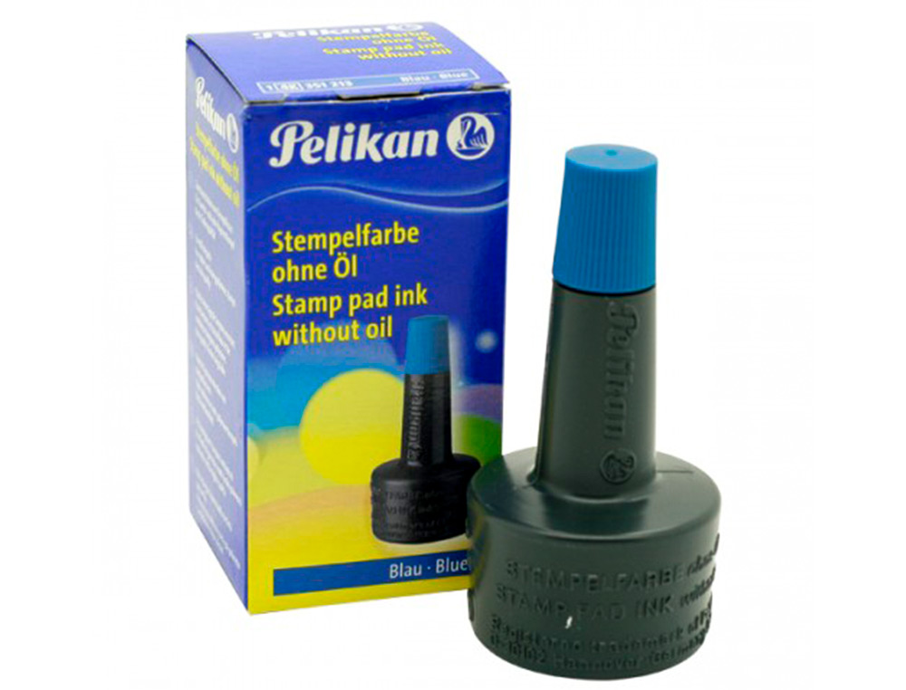 TINTA PARA CARIMBOS PELIKAN 4K FRASCOS 28 ML AZUL