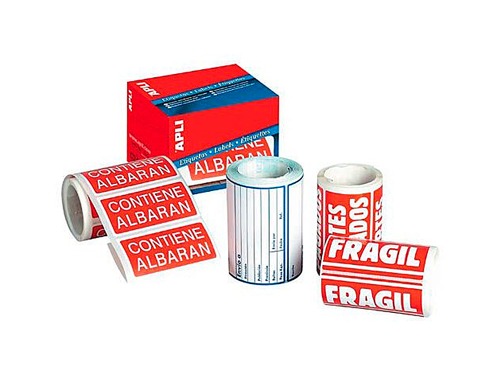 ETIQUETAS APLI FRAGIL 50X100 MM ROLO COM 200 UNIDADES