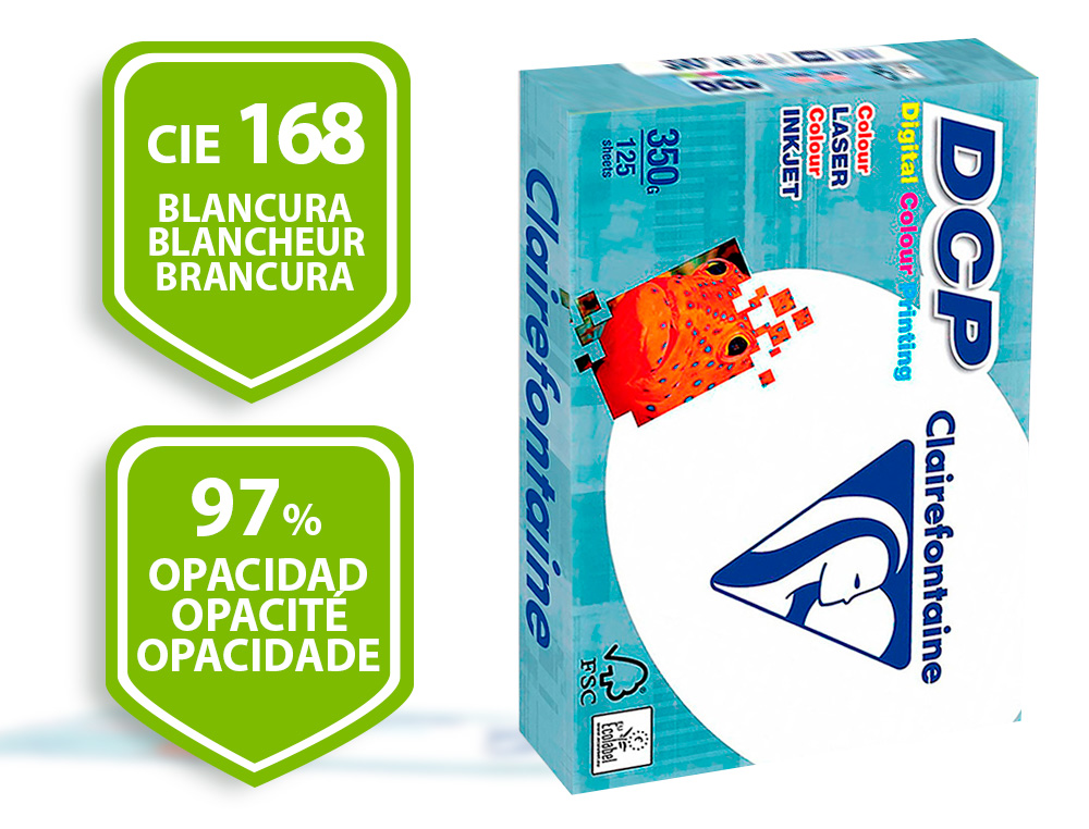 PAPEL FOTOCOPIA CLAIREFONTAINE DIN A3 350 GR EMBALAGEM DE 125 FOLHAS