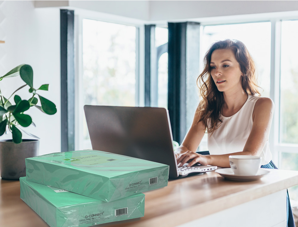 PAPEL DE COR Q-CONNECT DIN A3 80 GR VERDE EMBALAGEM DE 500 FOLHAS