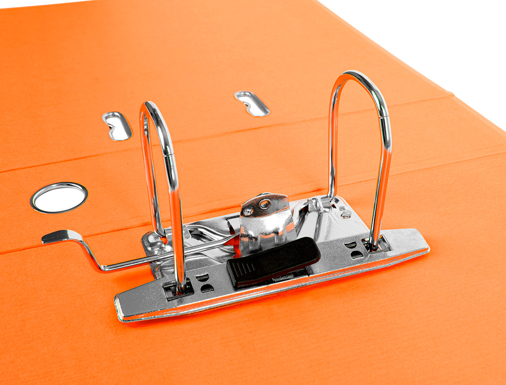 PASTA DE ARQUIVO DE ALAVANCA LIDERPAPEL DOCUMENTA PVC DIN A4 LOMBADA 75 MM LARANJA