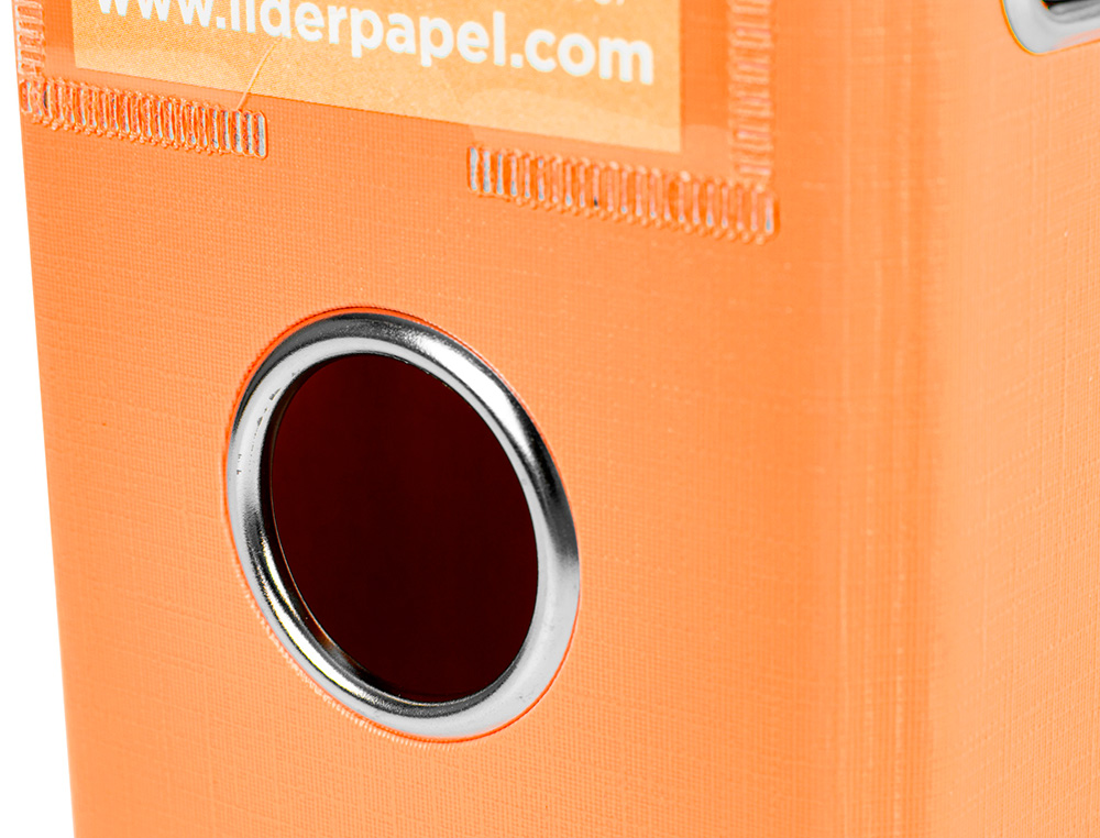 PASTA DE ARQUIVO DE ALAVANCA LIDERPAPEL DOCUMENTA PVC DIN A4 LOMBADA 75 MM LARANJA