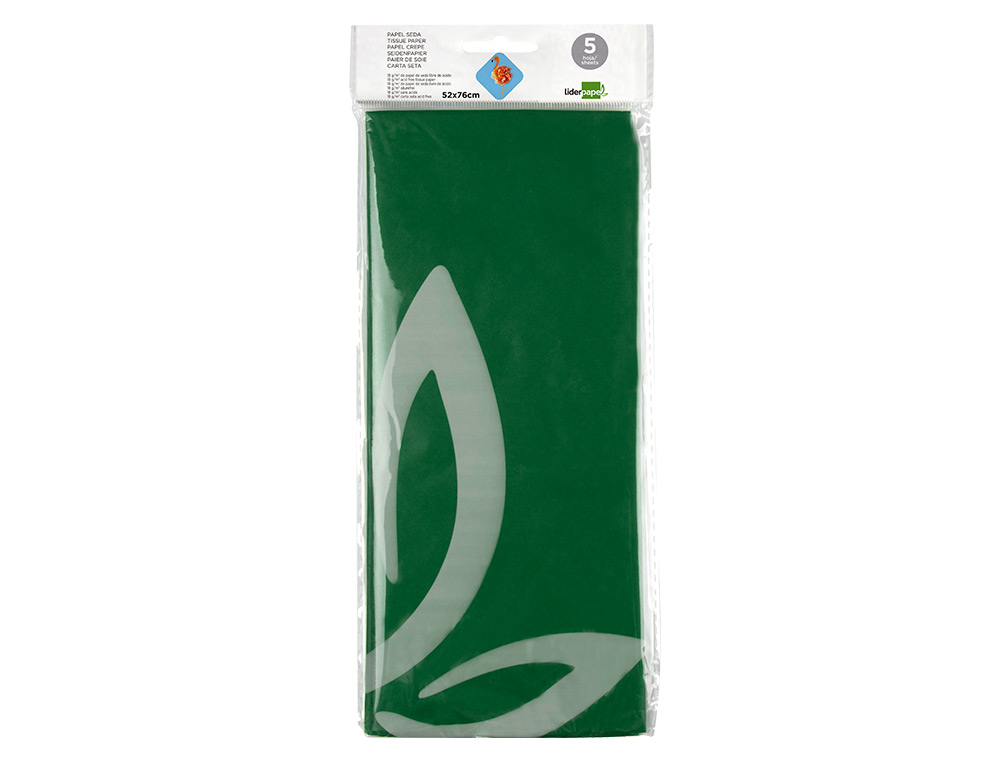 PAPEL SEDA LIDERPAPEL 52 X 76 CM 18 GR VERDE ESCURO