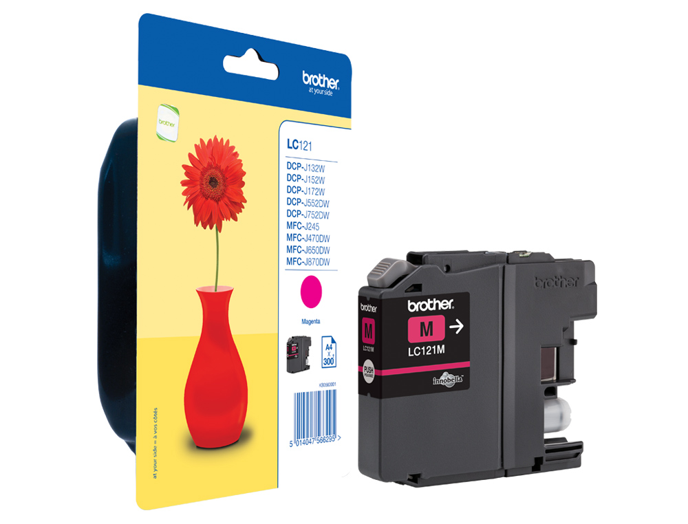 TINTEIRO BROTHER DCP-J132W/152W/552DW/752DW & MFC-J470DW/650DW/870DW MAGENTA -300 PAG