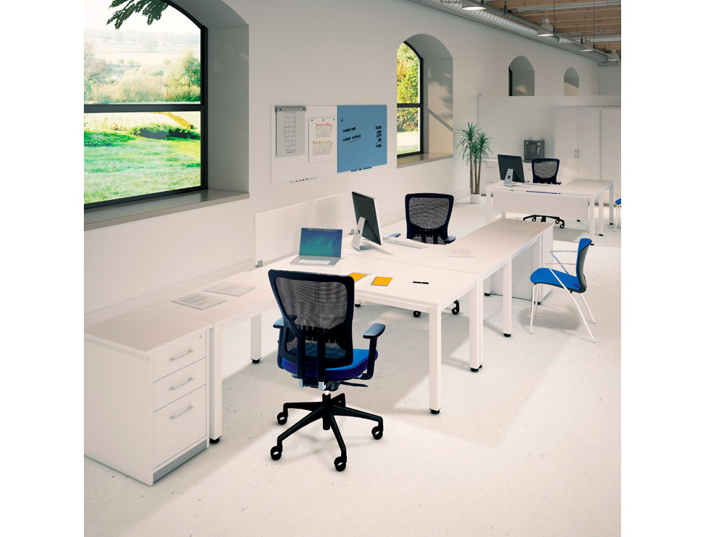 MESA DE ESCRITORIO ROCADA EXECUTIVE 2001AD01 ALUMINIO /FAIA 140X80 CM