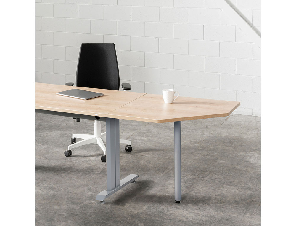 MESA DE ESCRITORIO ROCADA METAL 2003AC01 ALUMINIO /FAIA 180X80 CM