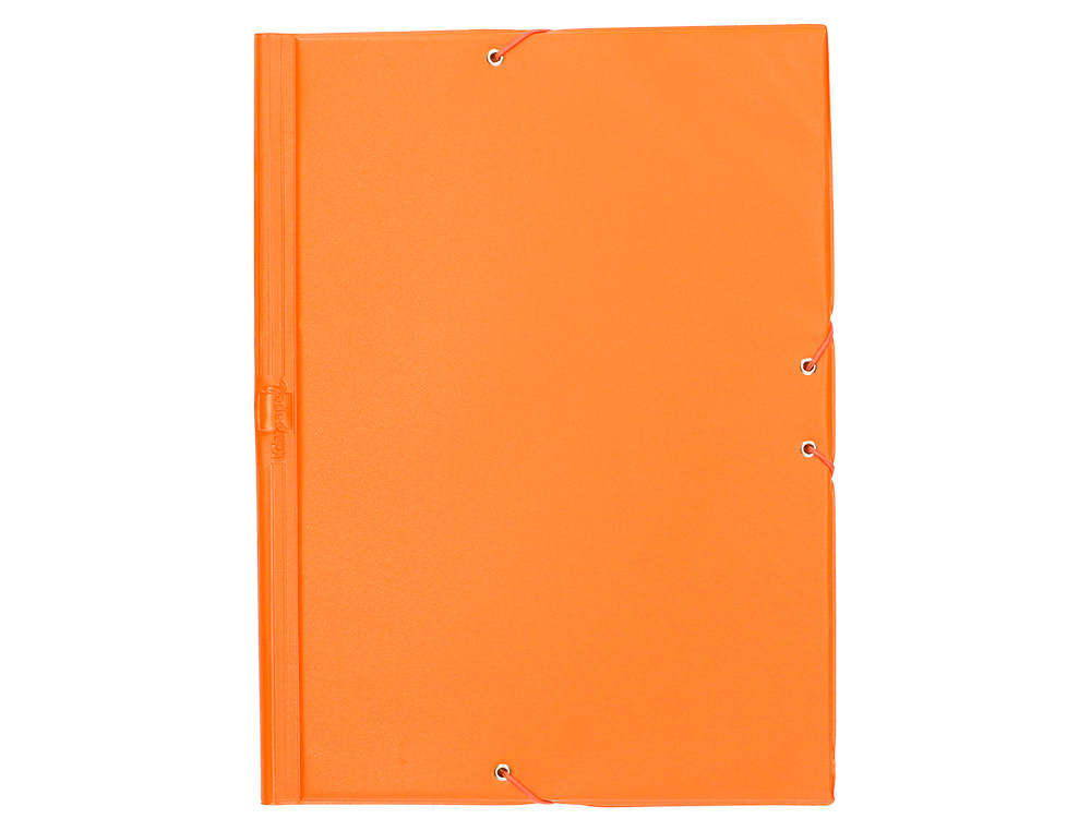PASTA DE ELASTICOS LIDERPAPEL PLASTICO FOLIO ABA COR LARANJA