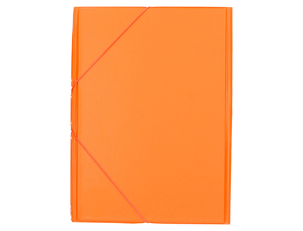 PASTA DE ELASTICOS LIDERPAPEL PLASTICO FOLIO ABA COR LARANJA