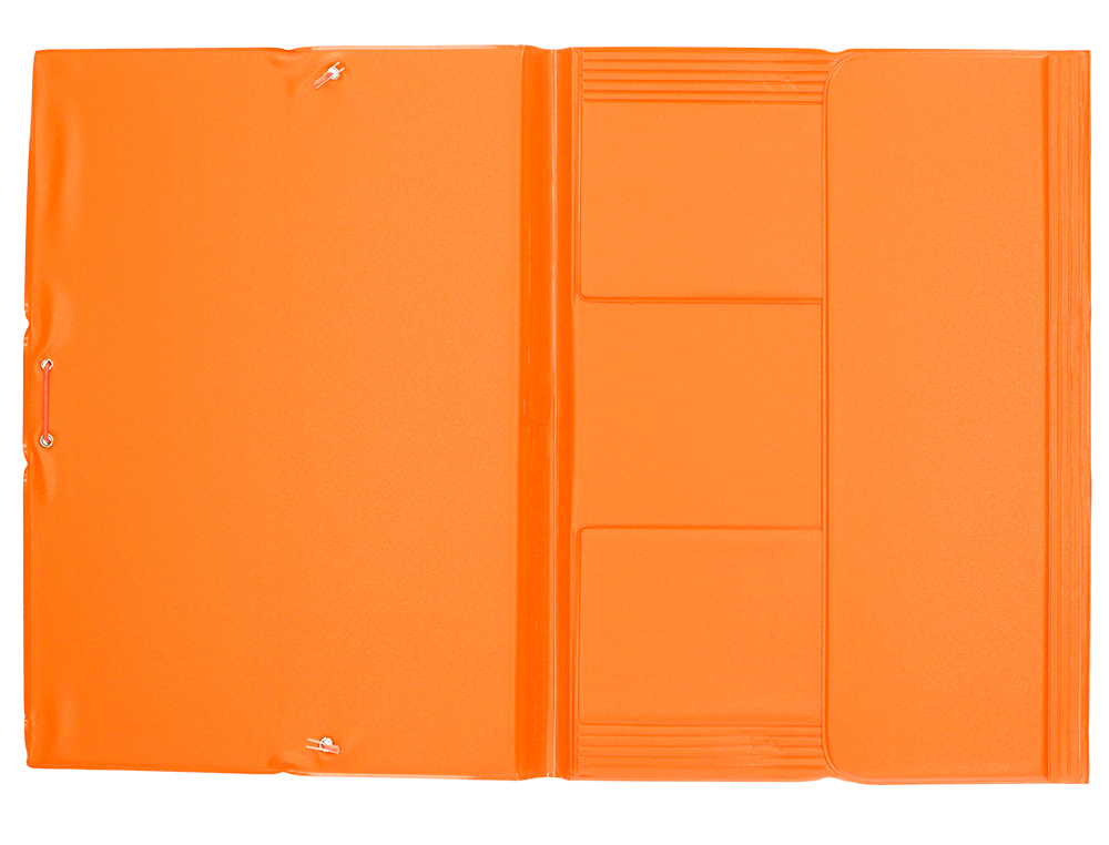 PASTA DE ELASTICOS LIDERPAPEL PLASTICO FOLIO ABA COR LARANJA