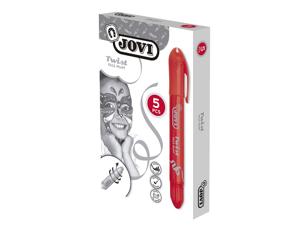 BARRA DE MAQUILHAGEM JOVI TWIST MAKE-UP VERMELHO CAIXA DE 5 UNIDADES