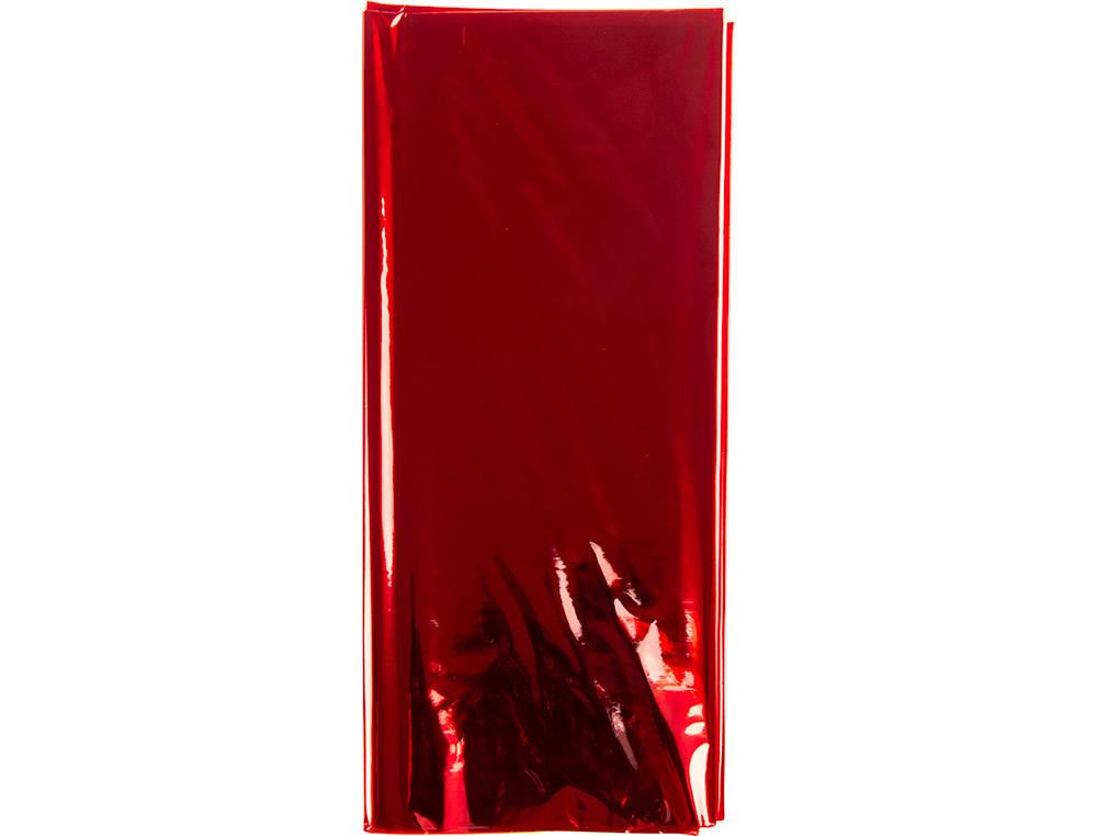 PAPEL CELOFANE LIDERPAPEL 50X70 CM 22GR BOLSA DE 5 FOLHAS VERMELHO