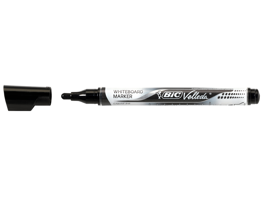 MARCADOR BIC VELLEDA LIQUID POCKET PONTA REDONDA 2,2 MM PRETO