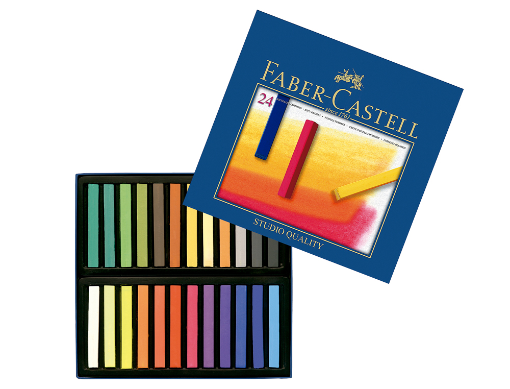 GIZ PASTEL FABER CASTELL ESTOJO CARTAO 24 CORES SORTIDAS