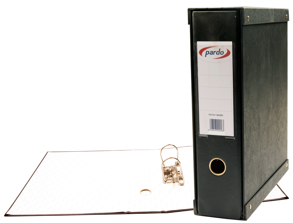 MODULO DE 1 PASTA DE ARQUIVO PARDO FOLIO 2 ANEIS DE 70 MM PRETO 350X100X290 MM