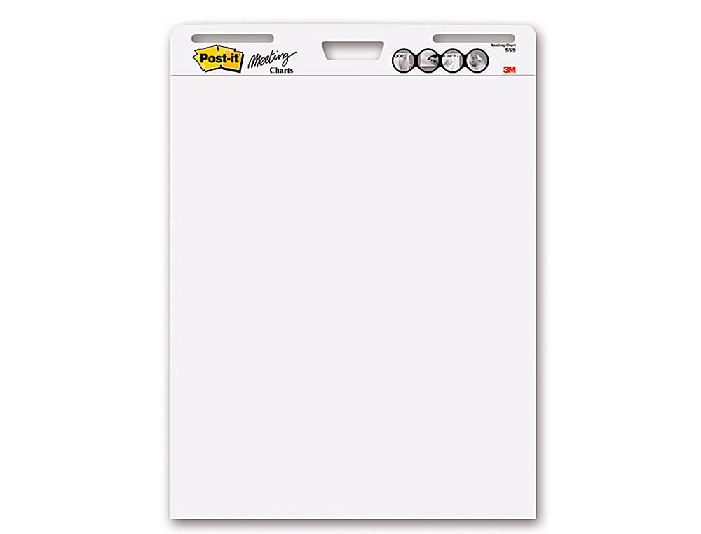BLOCO CONGRESSO POST-IT 775 X 635MM COM 30 FOLHAS 80 GR