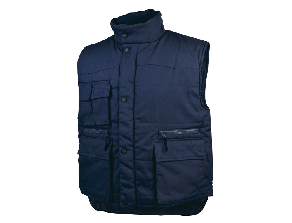 COLETE DETALPLUS MULTIBOLSOS CINTURA ELASTICA COR AZUL TAMANHO XXXL