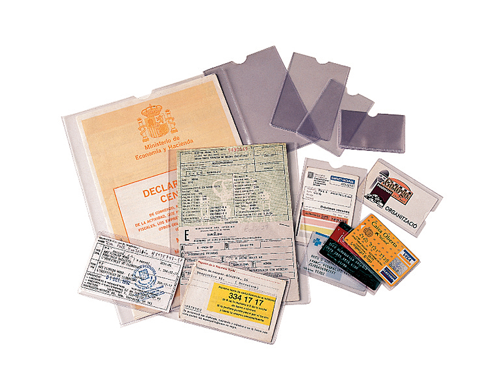 BOLSA CATALOGO ESSELTE PLASTICO 140 MICRONS MEDIDAS 87X56 MM