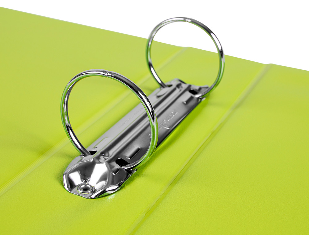 PASTA LIDERPAPEL CARTAO FORRADO PVC DIN A5 2 ANEIS 40 MM REDONDOS VERDE