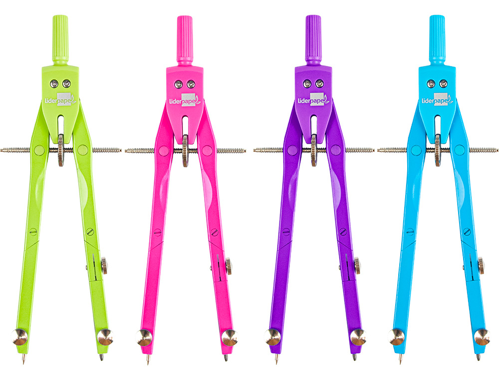 COMPASSO LIDERPAPEL MICROMETRICO COM ADAPTADOR COR