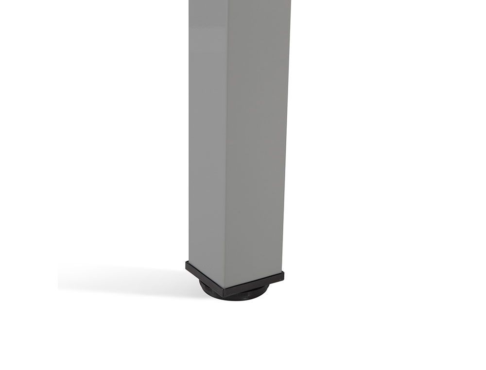 ALA PARA MESA ROCADA SERIE EXECUTIVE 180X120 CM ESQUERDA ACABAMENTO AD04 ALUMINIO/BRANCO