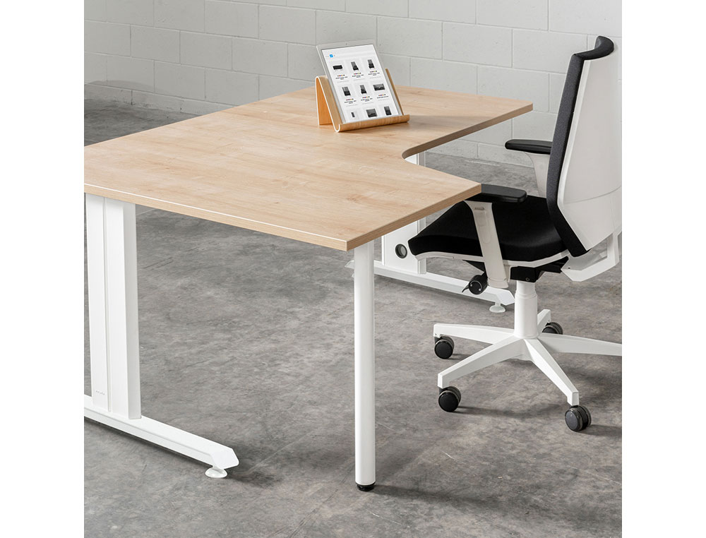 ALA PARA MESA ROCADA SERIE METAL 180X120 CM ESQUERDA ACABAMENTO AC04 BRANCO