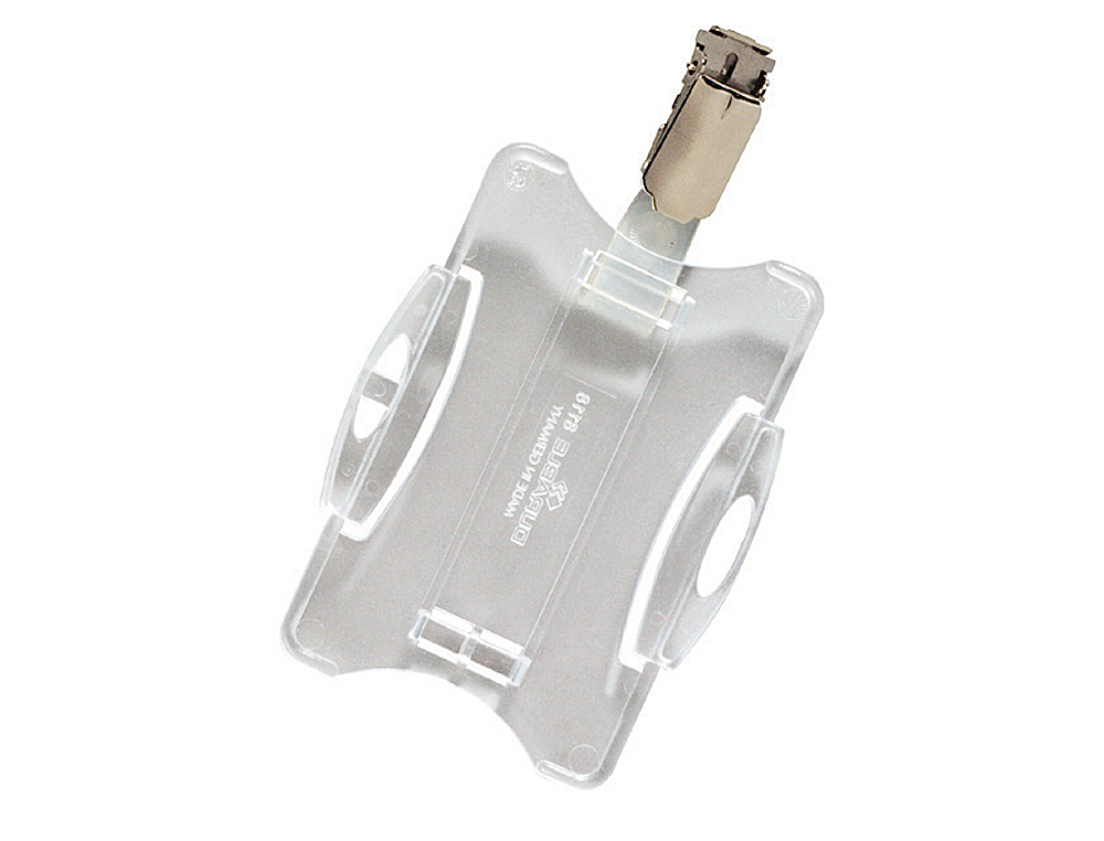 IDENTIFICADOR DURABLE COM CLIP GIRATORIO USO VERTICAL/HORIZONTAL 54X85 MM