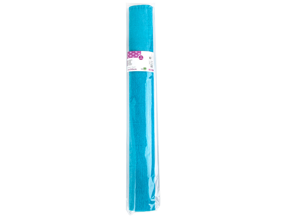 PAPEL CREPE FLORISTA LIDERPAPEL 50 CM X 2,5 M 85GR CELESTE